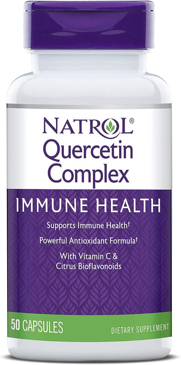 Natrol Quercetin Complex, Immune Health with Vitamin C and Citrus Bioavonoids, 500 mg 50 Count