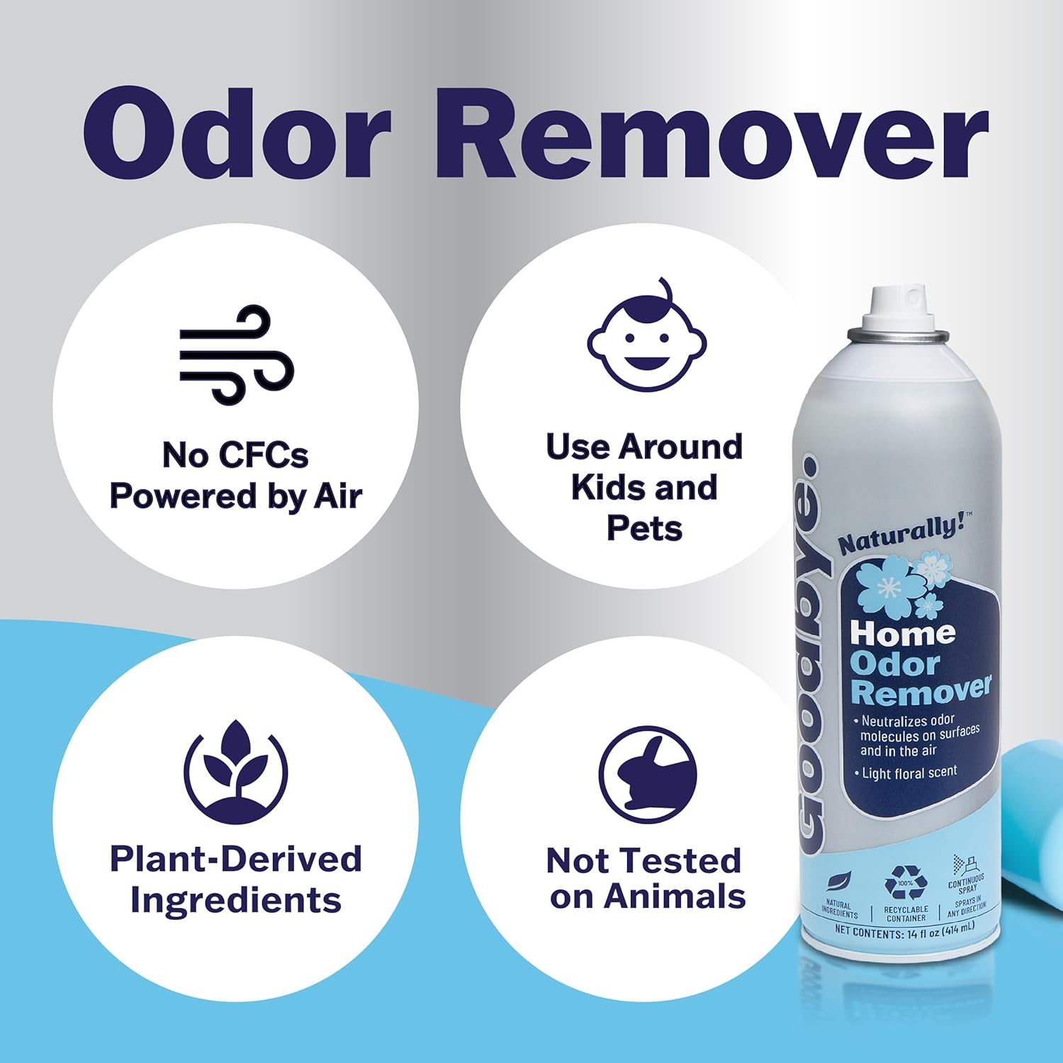 Goodbye Naturally Home Odor Remover, Odor Neutralizer Spray, 14 oz Continuous Spray Cans, Twin Pack : Health & Household