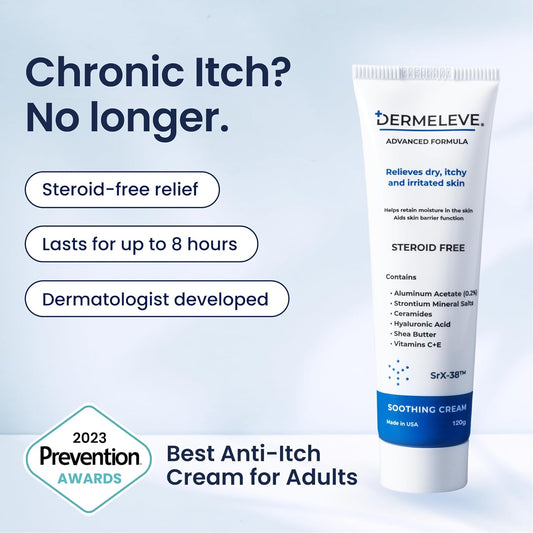 Anti-Itch Cream Extra Strength | Chronic Itch Dermatitis, Nerve Itch, Allergy, Eczema, Psoriasis, Viral Rash Cream Lotion for Skin | Quick Absorbing, Non-Greasy, Moisturizing | 60g