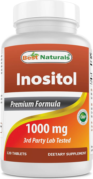 Best Naturals Inositol 1000mg 120 Tablets - Also Called Vitamin B8