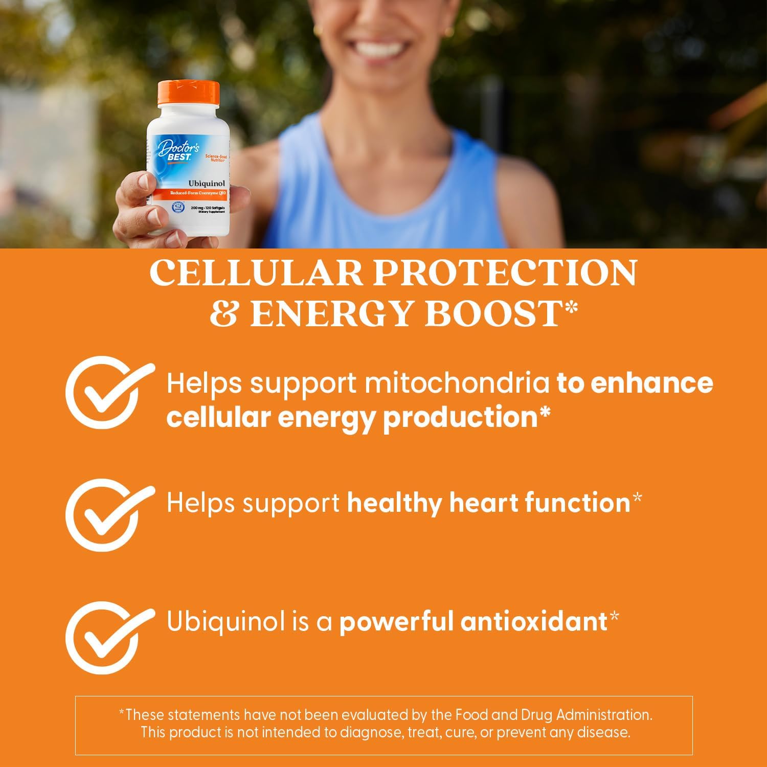 Doctors Best Ubiquinol, Reduced-Form Coenzyme Q1, 200 Mg, Non-Gmo, Gluten Free, Soy Free 30 Softgels : Health & Household