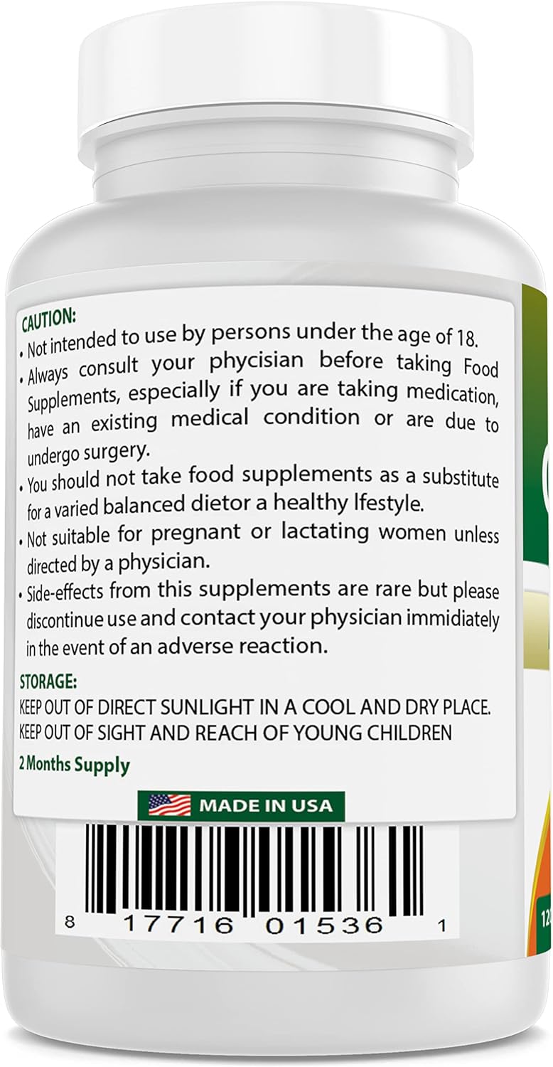 Best Naturals Ginger Root Capsules Supplement for Nausea and Motion Sickness, 550 mg, 120 Count : Health & Household