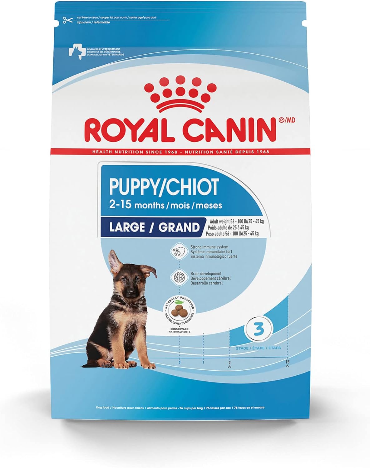 Royal Canin Size Health Nutrition Large Puppy Dry Dog Food, 17 lb bag