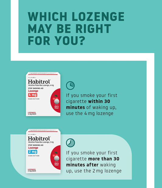 Habitrol Nicotine Lozenges 2 mg Cherry Flavor ? 135 Count ? Stop Smoking Aid ? Reduce Cravings and Withdrawal Symptoms