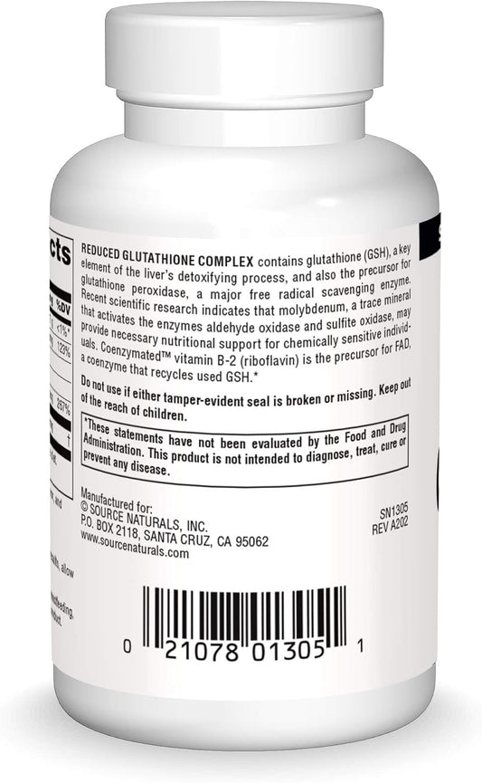 Source Naturals Reduced Glutathione Complex 50 mg Orange avored - 100 Lenges