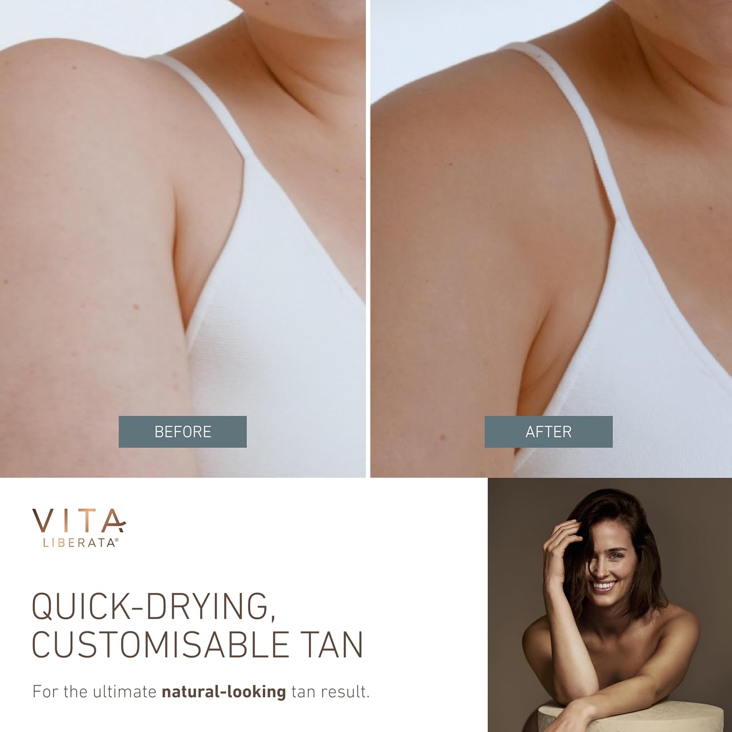 Vita Liberata Self Tanning Mist - Medium - Untinted, Natural Looking Tan Designed for Face & Body, Quick Drying Formula, Formulated with Organic Glycerin & Cucumber Extract, 200ml : Amazon.co.uk: Beauty