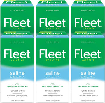 Fleet Laxative Saline Enema for Adult Constipation, 4.5 Fl Oz (Pack of 24)