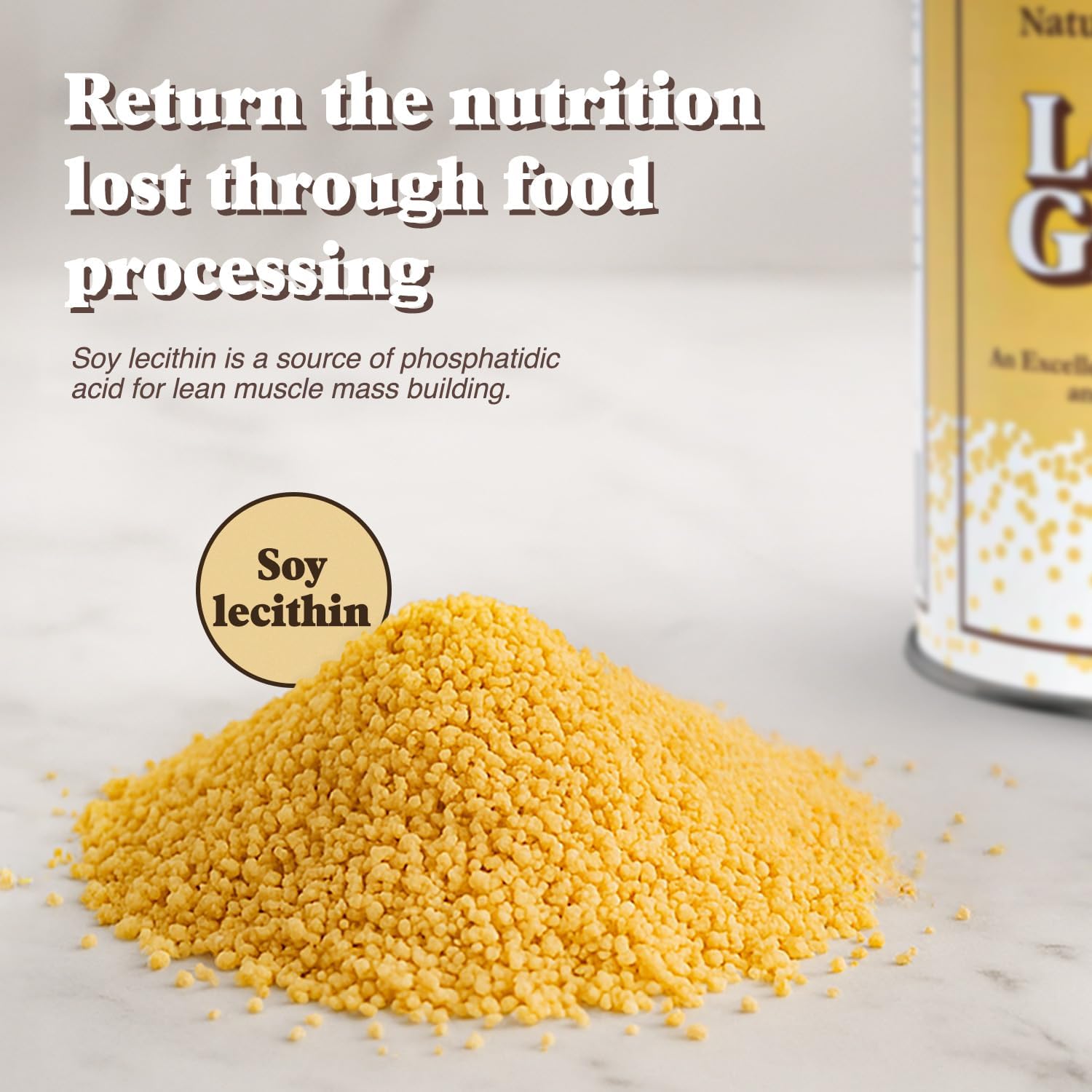 Fearn Natural Foods Soy Lecithin Granules – Fat Emulsifier With Essential Nutrients For Health, Improve Texture Of Cakes, Breads & Diy Gummies, 16 Oz : Health & Household