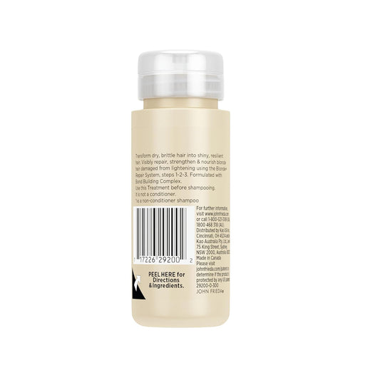 John Frieda Blonde+ Hair Repair Pre Shampoo, Hair Repair Treatment for Damaged Hair, 3.3 Oz
