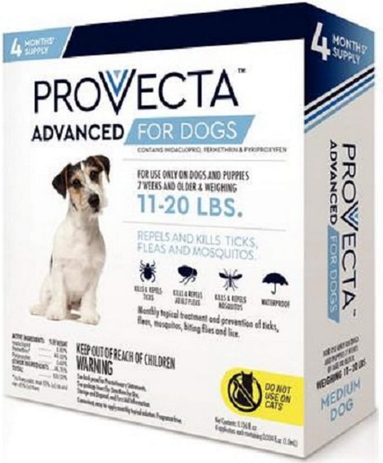 4 Doses Advanced for Dogs, Medium/11-20 lb