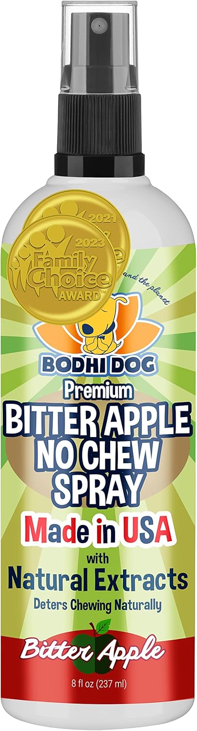 Bodhi Dog Premium Bitter Apple No Chew Spray | Natural Training Aid | Bitter Apple Chewing Spray For Dogs & Puppies | Deter Dogs From Chewing & Biting | Made In Usa | 8Oz