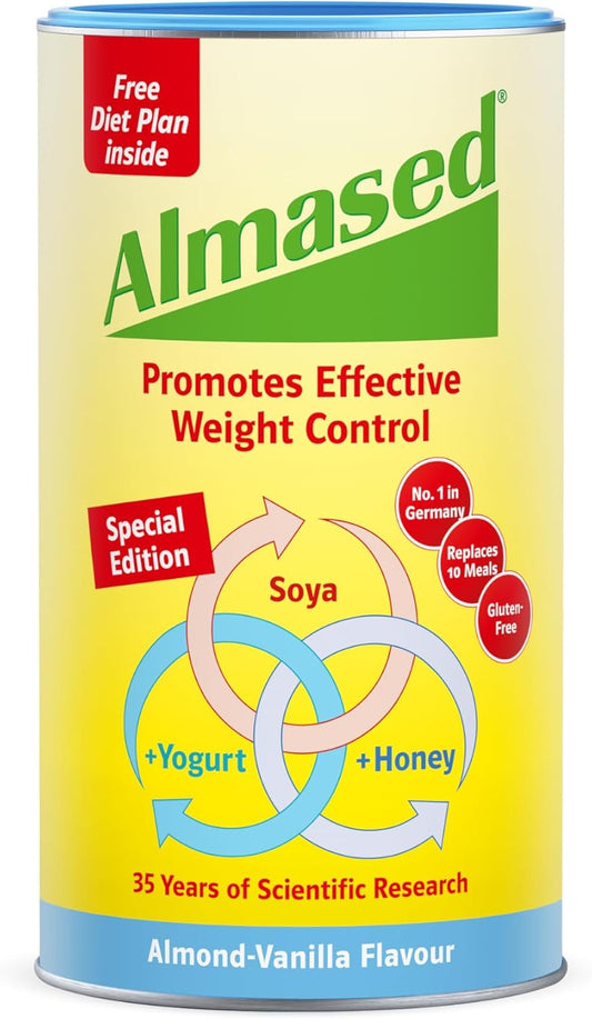 Almased Almond-Vanilla Meal Replacement Shake - Protein Powder For Weight Loss, 500 G