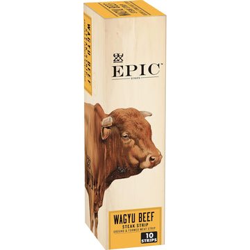 Epic Snack Strips, Wagyu Beef Steak, Grass-Fed And Paleo Friendly, 0.8 Oz, 10 Ct