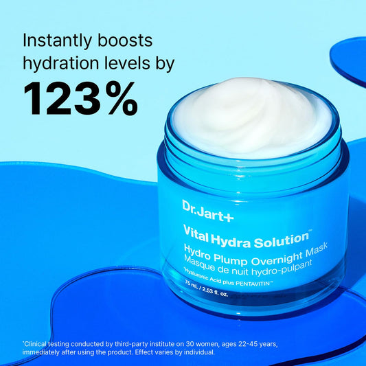 Dr.Jart+ Vital Hydra Solution Hydro Plump Overnight Face Mask With Hyaluronic Acid | Korean Skin Care, 2.54 Fl Oz