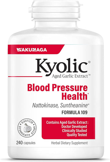 Kyolic Aged Garlic Extract Formula 109, Blood Pressure Health, 240 Capsules