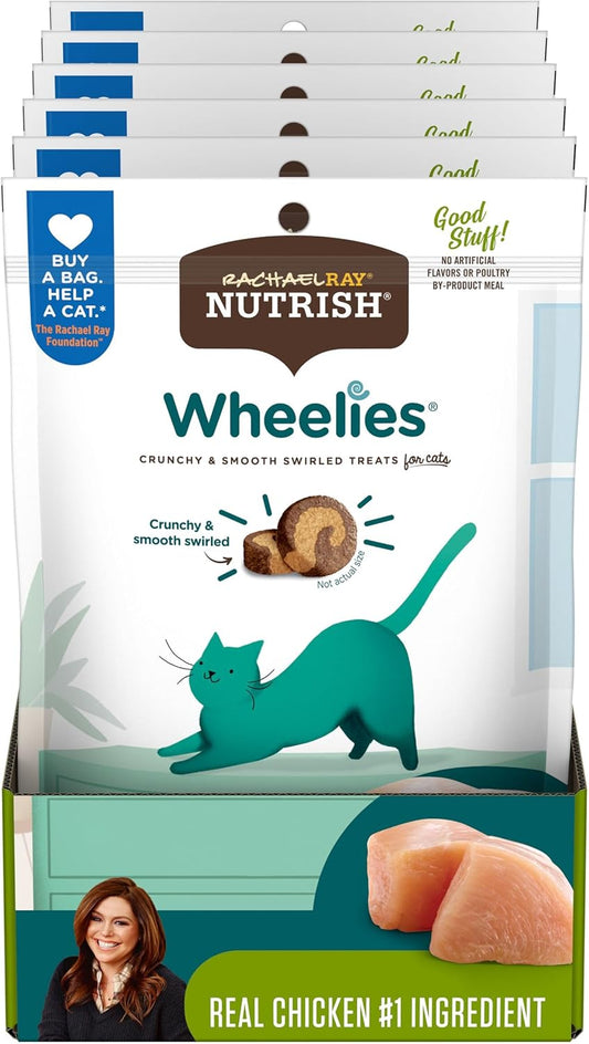 Rachael Ray Nutrish Wheelies Cat Treats, Chicken, 5 Ounces (Pack Of 6)