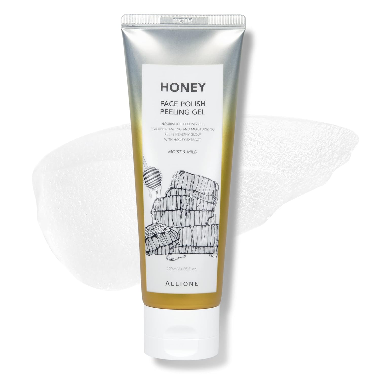 Face Scrub Peeling Gel Honey | Deep Cleansing Face Wash, Korean Exfoliating, Low Irritation For All Skin, Moisturizing Glowing Gentle Dead Skin Remover, Sebum&Pore Care, 4.05 Fl Oz