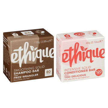 Ethique Smooth Sailing Giftpack- Dry Hair Shampoo & Conditioner Bar Set - Vegan, Eco-Friendly, Plastic-Free, Cruelty-Free, 6 Oz (Set Of 2)