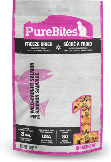 Purebites Salmon Freeze Dried Cat Treats, 0.92Oz | 26G - Value Size