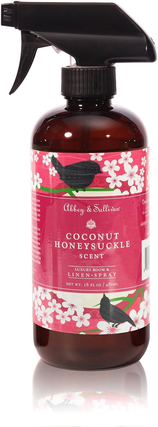 Abbey & Sullivan Linen Spray, Coconut Honeysuckle, 16 oz. : Health & Household