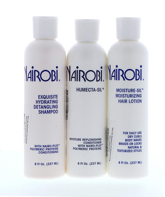 Nairobi Wrapp-It Shine Foam Wrap, Exquisite Hydrating Detangling Shampoo, Humecta-Sil Conditioner Set : Beauty & Personal Care