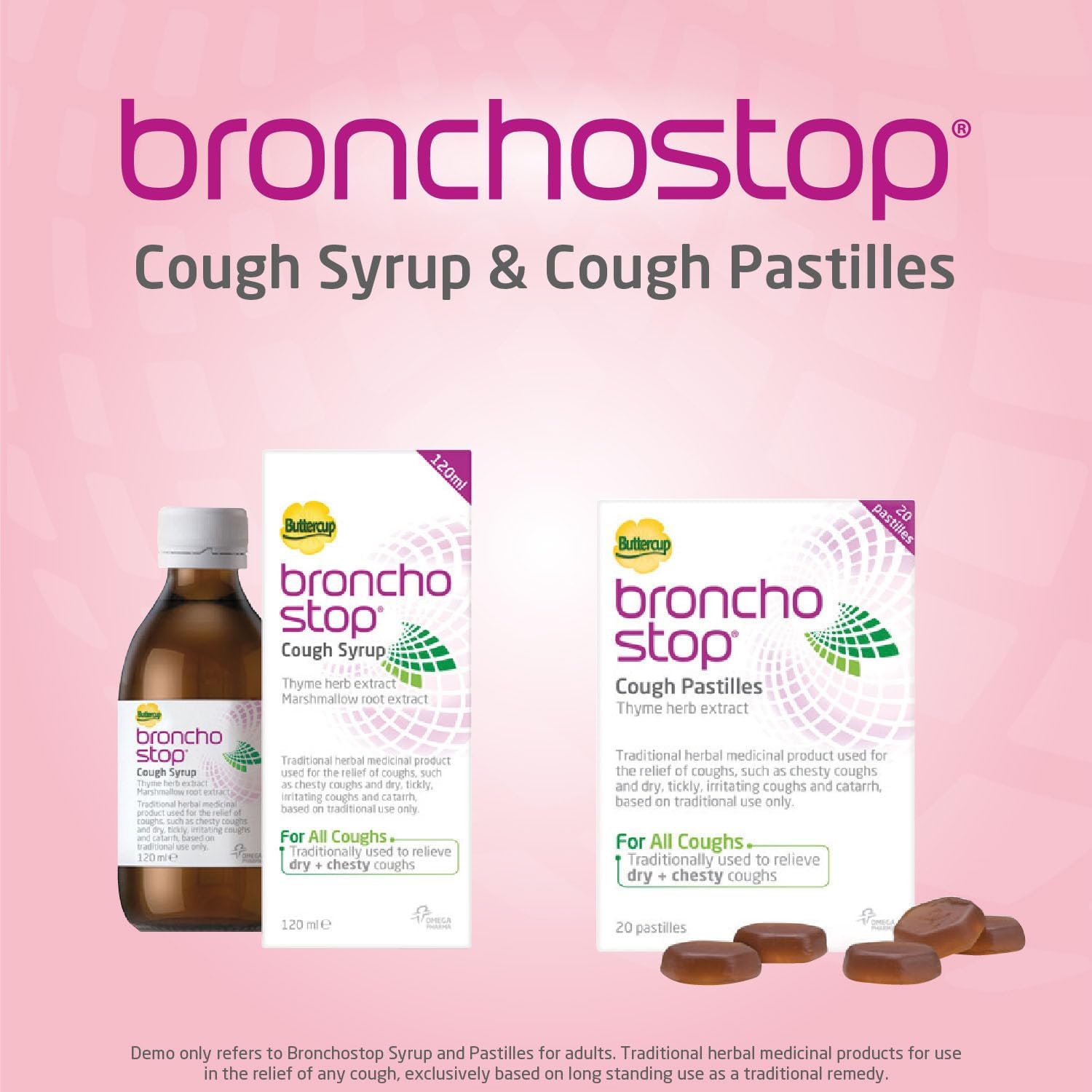Bronchostop Cough Syrup (120ml) - Relief for Dry or Chesty Coughs - with Natural Thyme Herb and Marshmallow Root Extract - Non Drowsy Cough Medicine That Can Be Diluted & Undiluted - Alcohol Free : Amazon.co.uk: Health & Personal Care