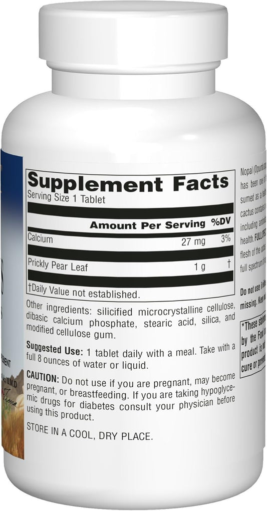 Planetary Herbals Full Spectrum Nopal Cactus 1000 mg 120 Tablets,Silicified microcrystalline cellulose, dibasic calcium phosphate, stearic acid, colloidal silicon dioxide, and modified cellulose gum