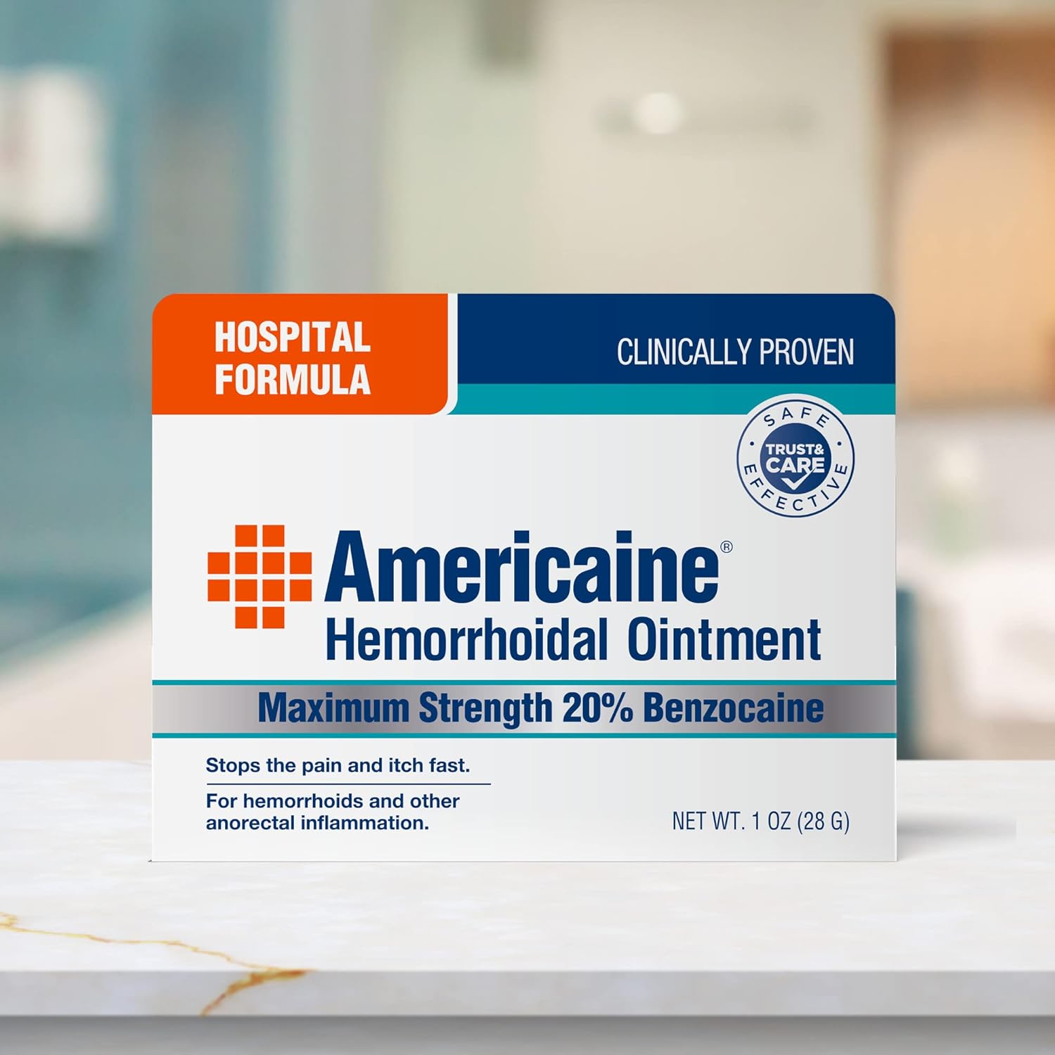 Americaine Hemorrhoidal Ointment | Maximum Strength | 20% Benzocaine | 1 oz | Pack of 6 : Health & Household