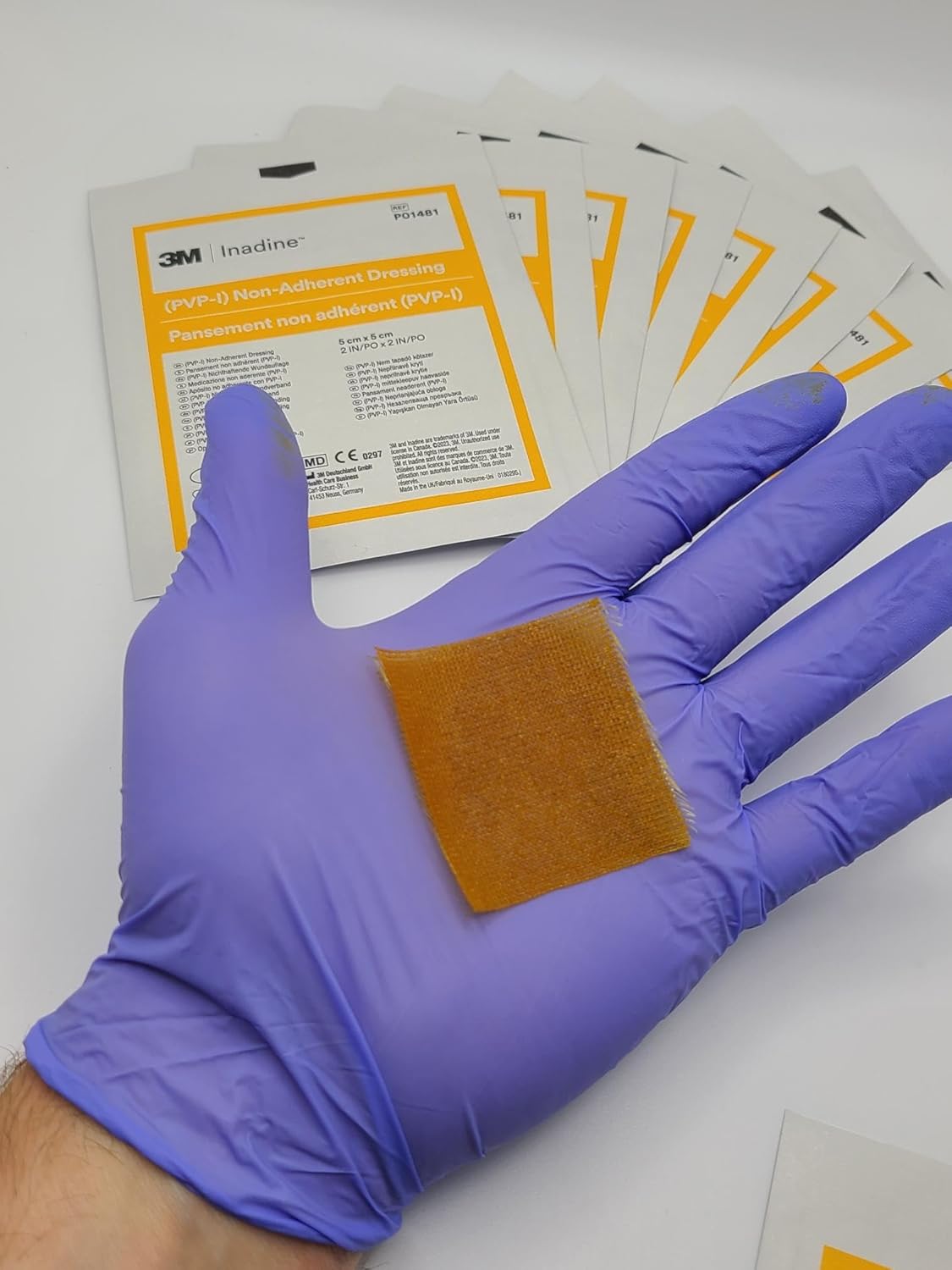 Inadine 9.5Cm X 9.5Cm X5 Non Adherent Wound Dressings, Pov-Iodine, Antimicrobial