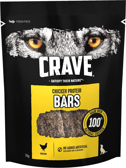 Crave Bars - Dog Treats - for Adult Dogs - Protein Bars Chicken - 7 x 76 g?425686