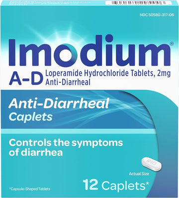 Imodium Ad Diarrhea Relief Caplets With Loperamide Hydrochloride, 12 Count