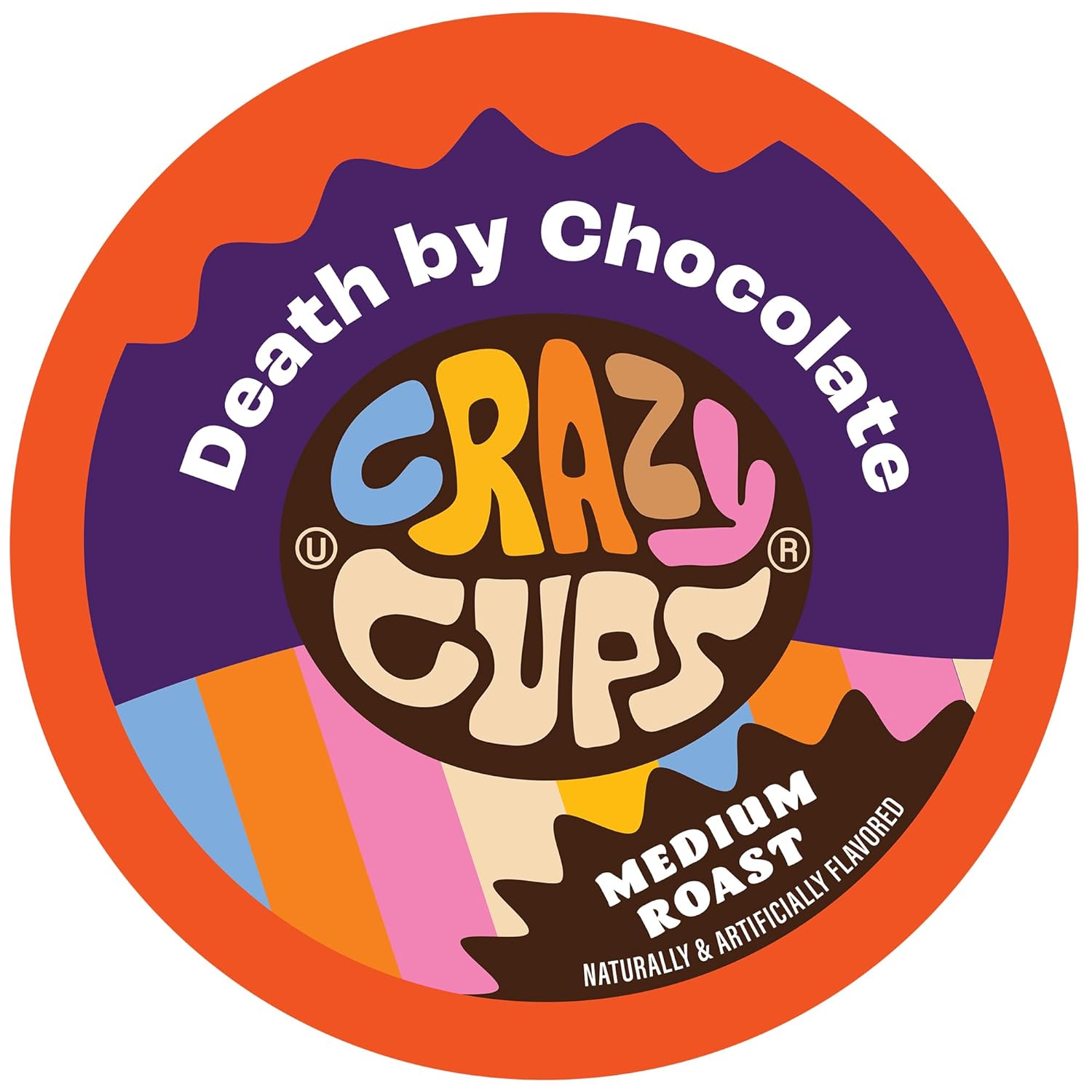 Crazy Cups Flavored Coffee For Keurig K-Cup Machines, Death By Chocolate, Hot Or Iced Coffee, 22 Single Serve, Recyclable Pods