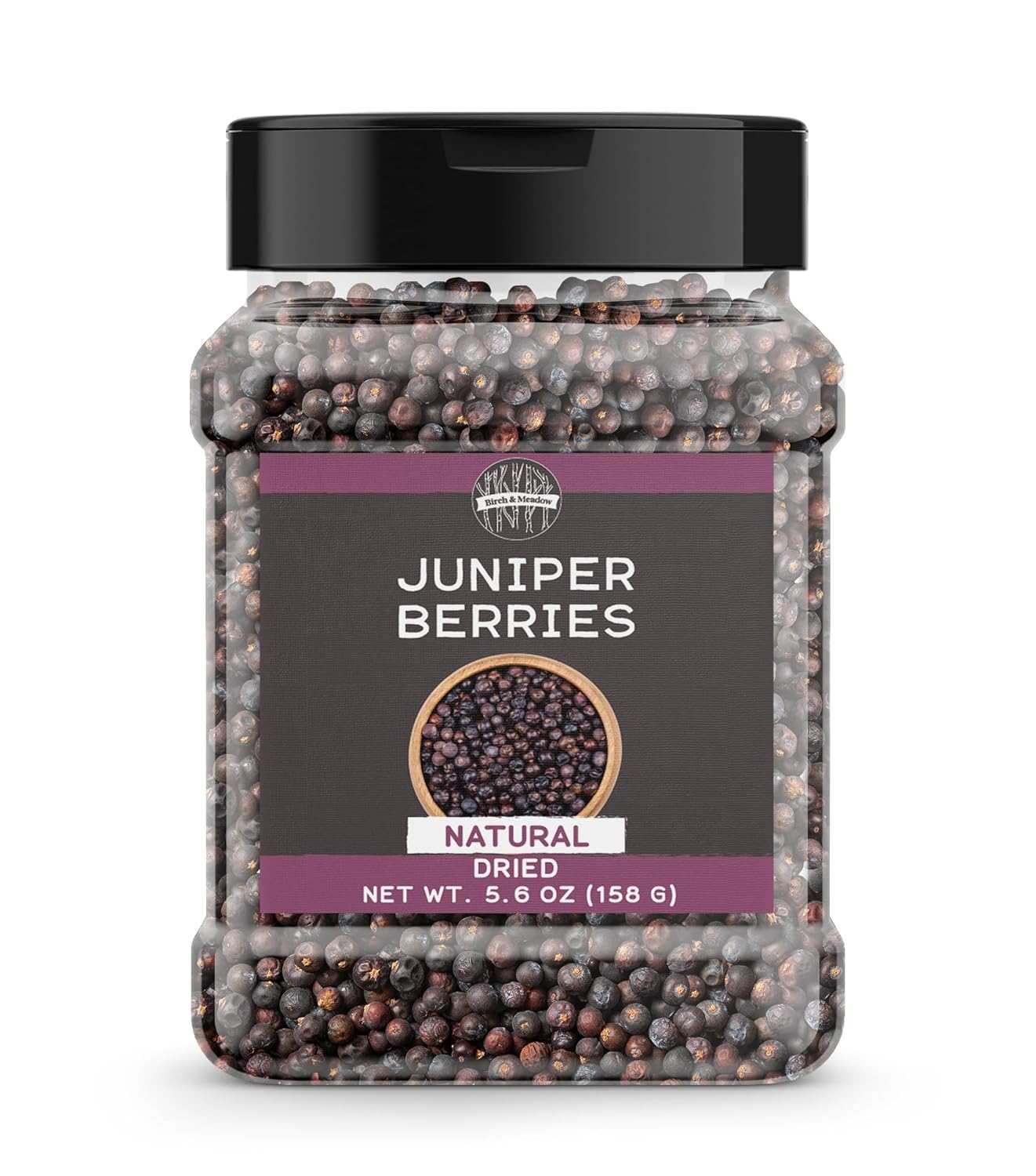 Birch & Meadow Juniper Berries, 5.6 Oz, Whole, Herbaceous, Strong Flavor