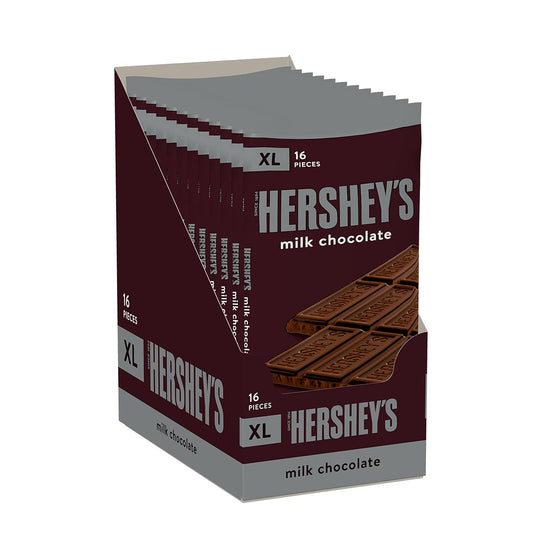 Hershey'S Milk Chocolate Xl, Halloween Candy Bars, 4.4 Oz (12 Count, 16 Pieces)