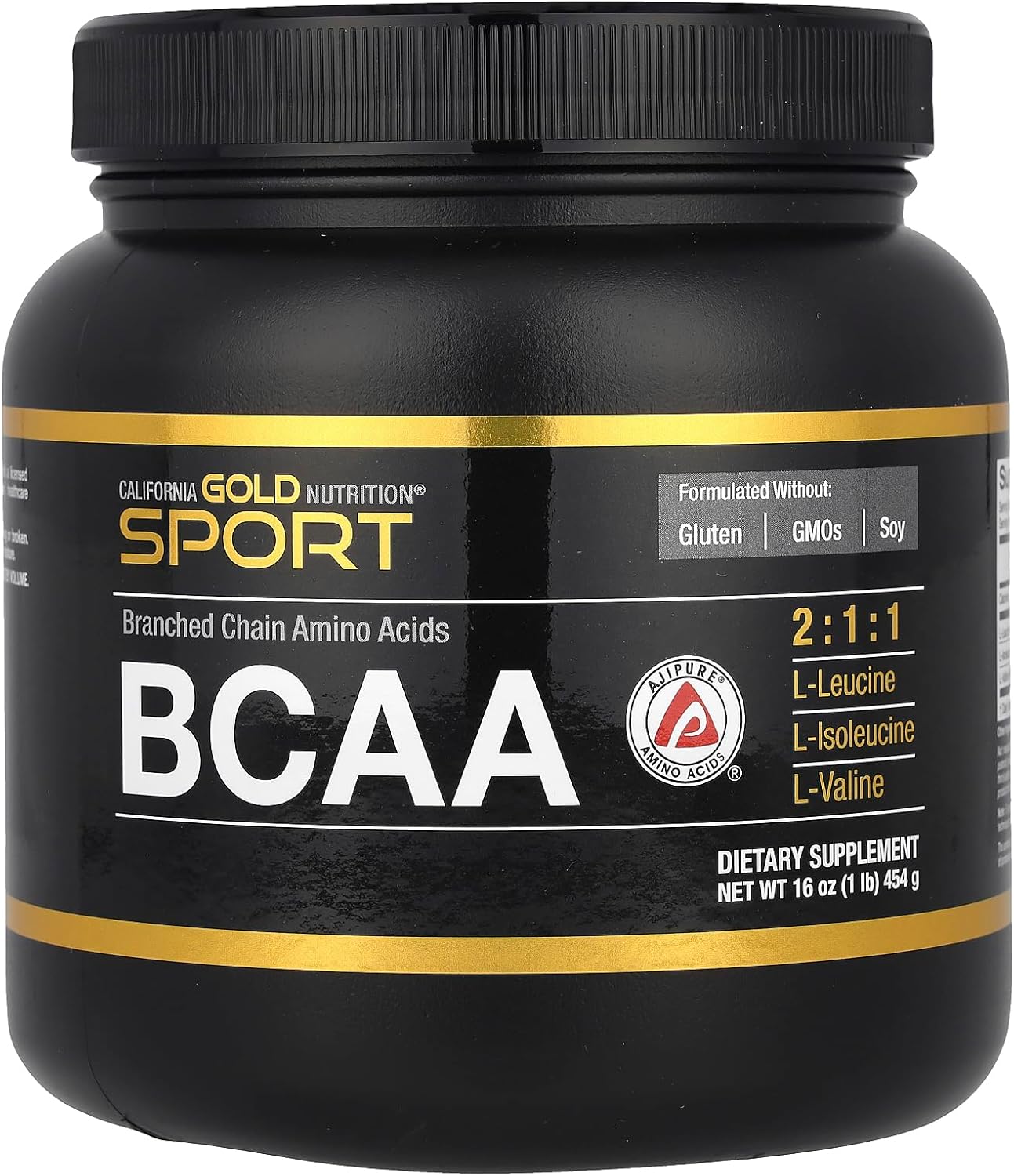 California Gold Nutrition Sport, Bcaa Powder, Ajipure®, Branched Chain Amino Acids With L-Leucine, L-Isoleucine And L-Valine, 1 Lb (454 G)