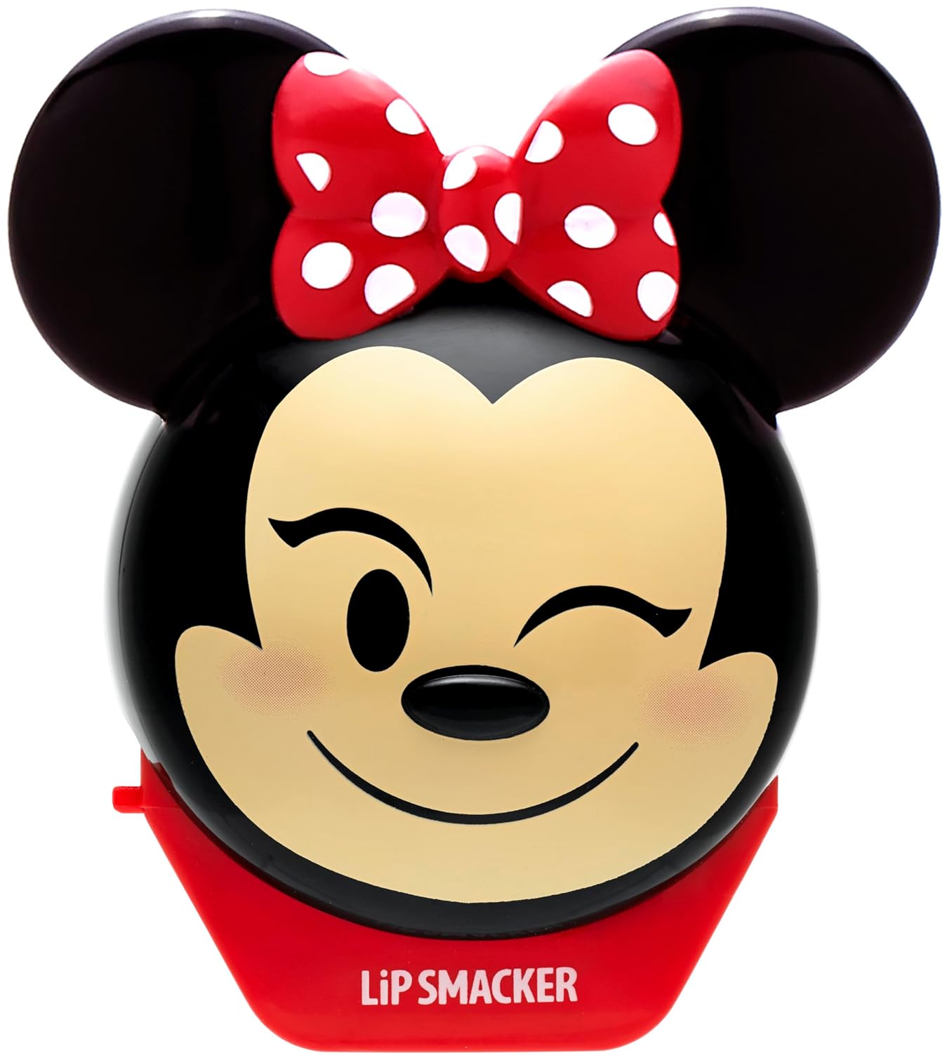 Lip Smacker Disney Minnie Mouse Emoji Lip Balm, Strawberry Lemonade Flavored, Clear, For Kids