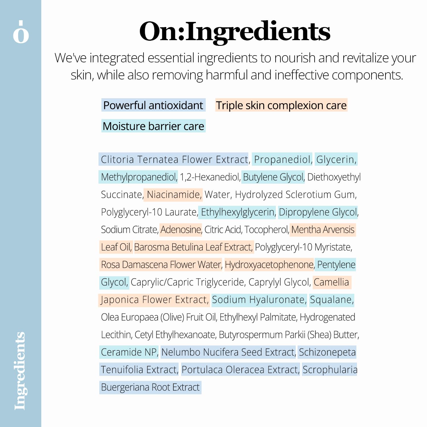 Ongredients Revitalizing Serum | Hydrating Face Serum For Dull, Uneven Skin Tone | Niacinamide, Squalane, Ceramide, Vitality Care For Dry, Sensitive Skin | Vegan, Korean Skin Care 50Ml / 1.69 Fl Oz