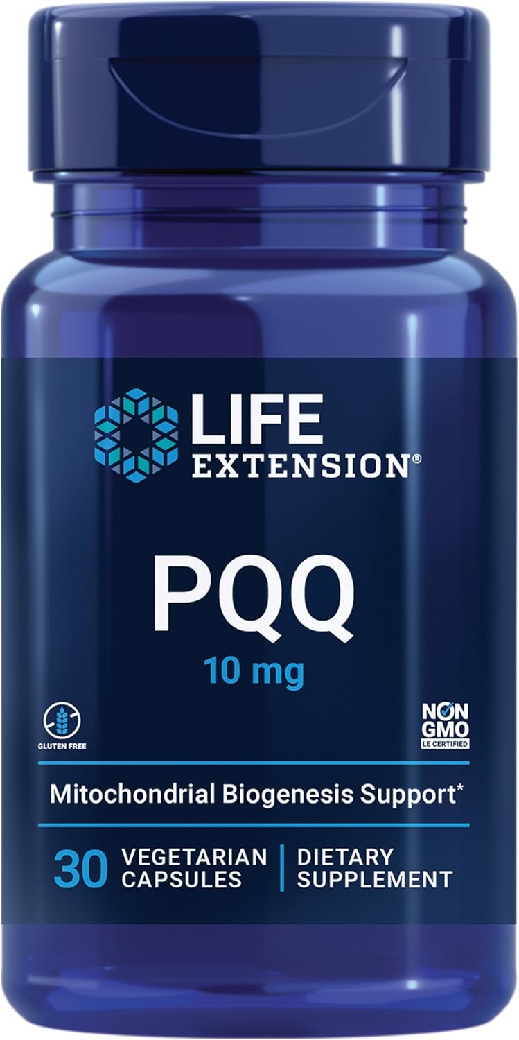 Life Extension Pqq Caps – Pyrroloquinoline Quinone, 10 Mg – Promotes The Growth Of New Mitochondria, Atp, Energy Support – Gluten-Free, Non-Gmo, Vegetarian – 30 Capsules