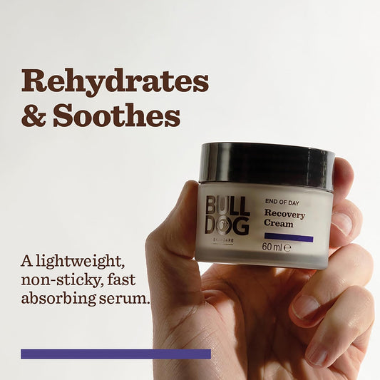 Bulldog Skincare - End Of Day Recovery Cream For Men | Rehydrate & Soothe | 60 Ml