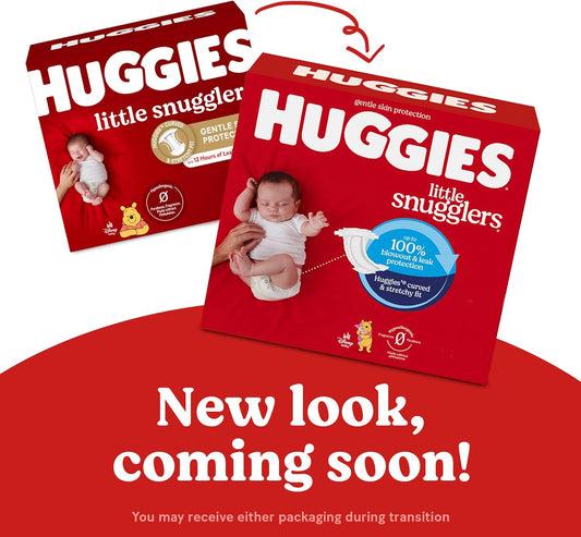 Huggies Little Snugglers Baby Diapers, Size 1 (8-14 Lbs), 84 Ct, Newborn Diapers