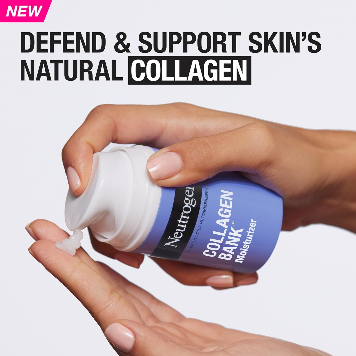 Neutrogena Collagen Bank Facial Moisturizer, Daily Collagen Face Moisturizer + Bakuchiol for Visibly Glowing, Plump Skin, Non-Comedogenic, Lightweight & Fragrance-Free, 2 fl. oz : Beauty & Personal Care