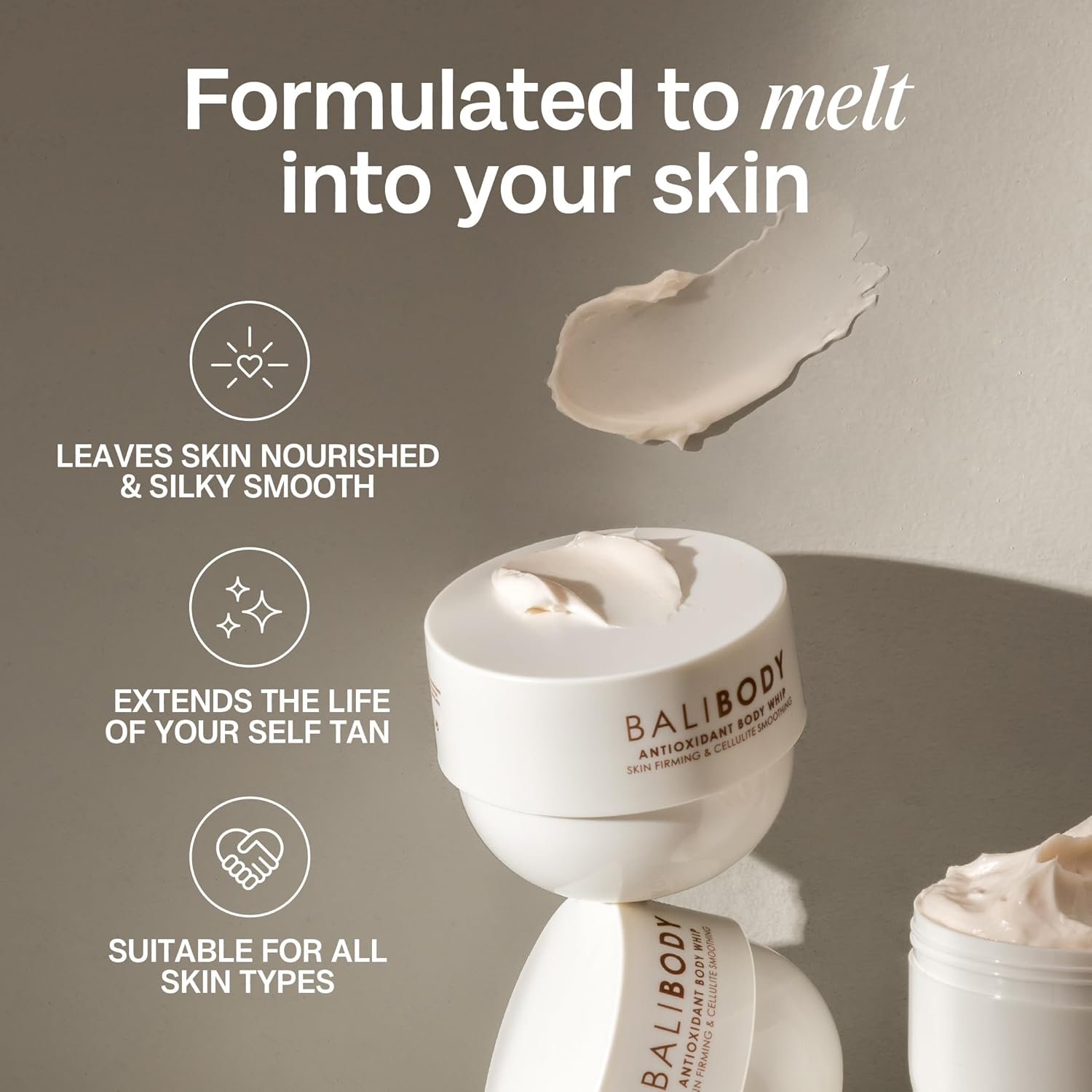 Bali Body Antioxidant Body Whip | Non-Greasy, Self-Tan Extender Hydrating Body Lotion | Repair & Firms All Skin Types | Hyaluronic Acid Enriched | Vegan, Cruelty Free, Australian Made (225 g/7.9 oz) : Amazon.co.uk: Beauty