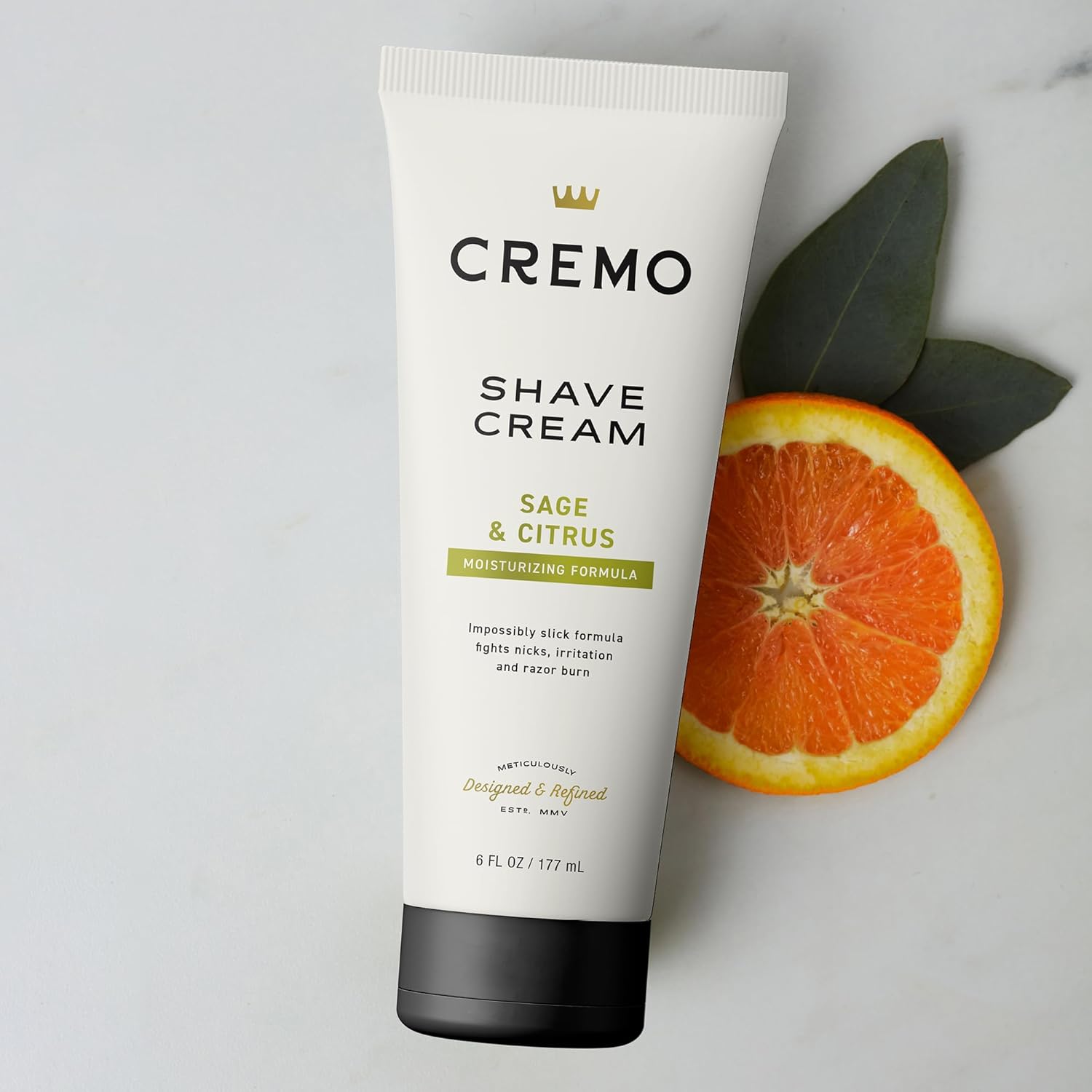 Cremo Barber Grade Sage & Citrus Shave Cream, Astonishingly Superior Ultra-Slick Shaving Cream for Men, Fights Nicks, Cuts and Razor Burn, 6 Fl Oz : Beauty & Personal Care