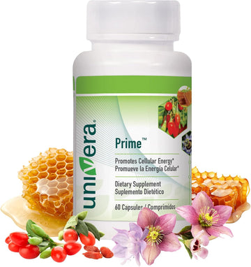 Univera Prime, Vitamin C, Vitamin B6, Vitamin B12, Dhea, Cell Renewal, Healthy Cell Support, Heart Health, Immune Health, 60 Vegetarian Capsules, 30 Days Supply