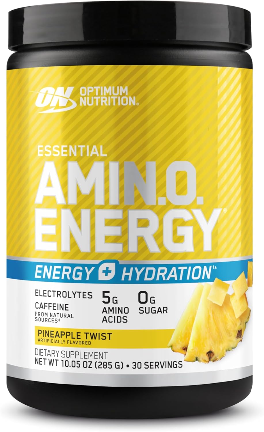 Optimum Nutrition Amino Energy Powder Plus Hydration, With Bcaa, Electrolytes, And Caffeine, Pineapple Twist, 30 Servings (Packaging May Vary)