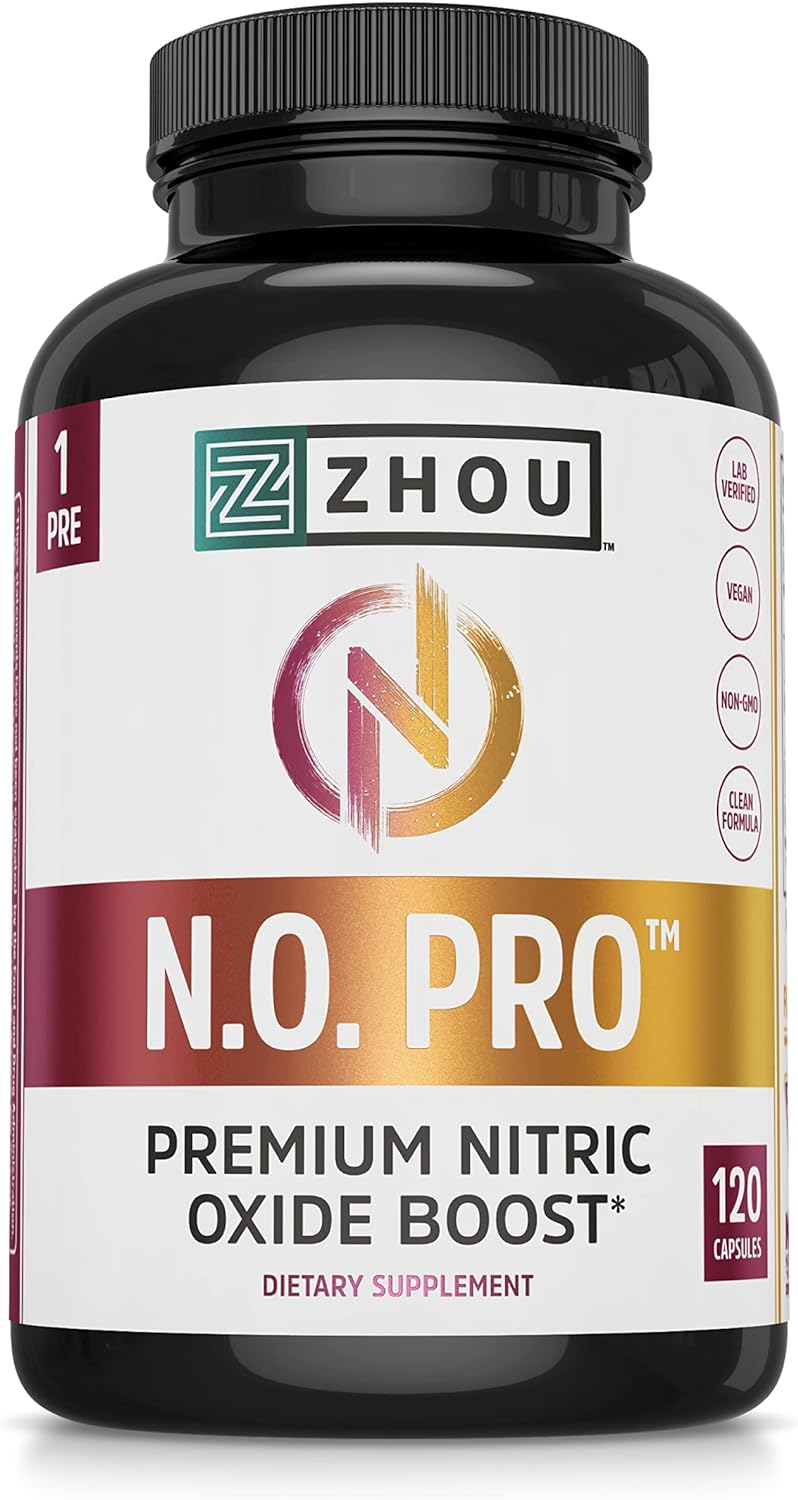 Zhou Nitric Oxide with L Arginine, Citrulline Malate, AAKG and Beet Ro