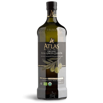 Atlas 1 Lt Cold Press Extra Virgin Olive Oil With Polyphenol Rich From Morocco | Newly Harvested Unprocessed From One Single Family Farm | Moroccan Organic Evoo Trusted By Michelin Star Chefs