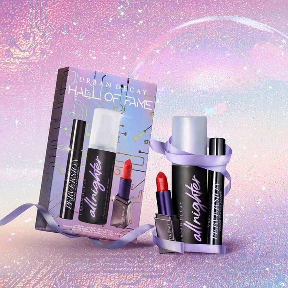 Urban Decay Hall of Fame Gift Set with 3 best-selling products: Liptstick, Mascara and Setting Spray : Amazon.co.uk: Beauty