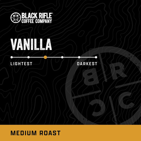 Black Rifle Coffee Company Vanilla, Medium Roast Ground Coffee, 12 Oz Bag