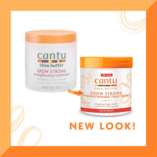 Cantu Grow Strong Strengthening Treatment With Shea Butter, 6 Oz (Packaging May Vary)